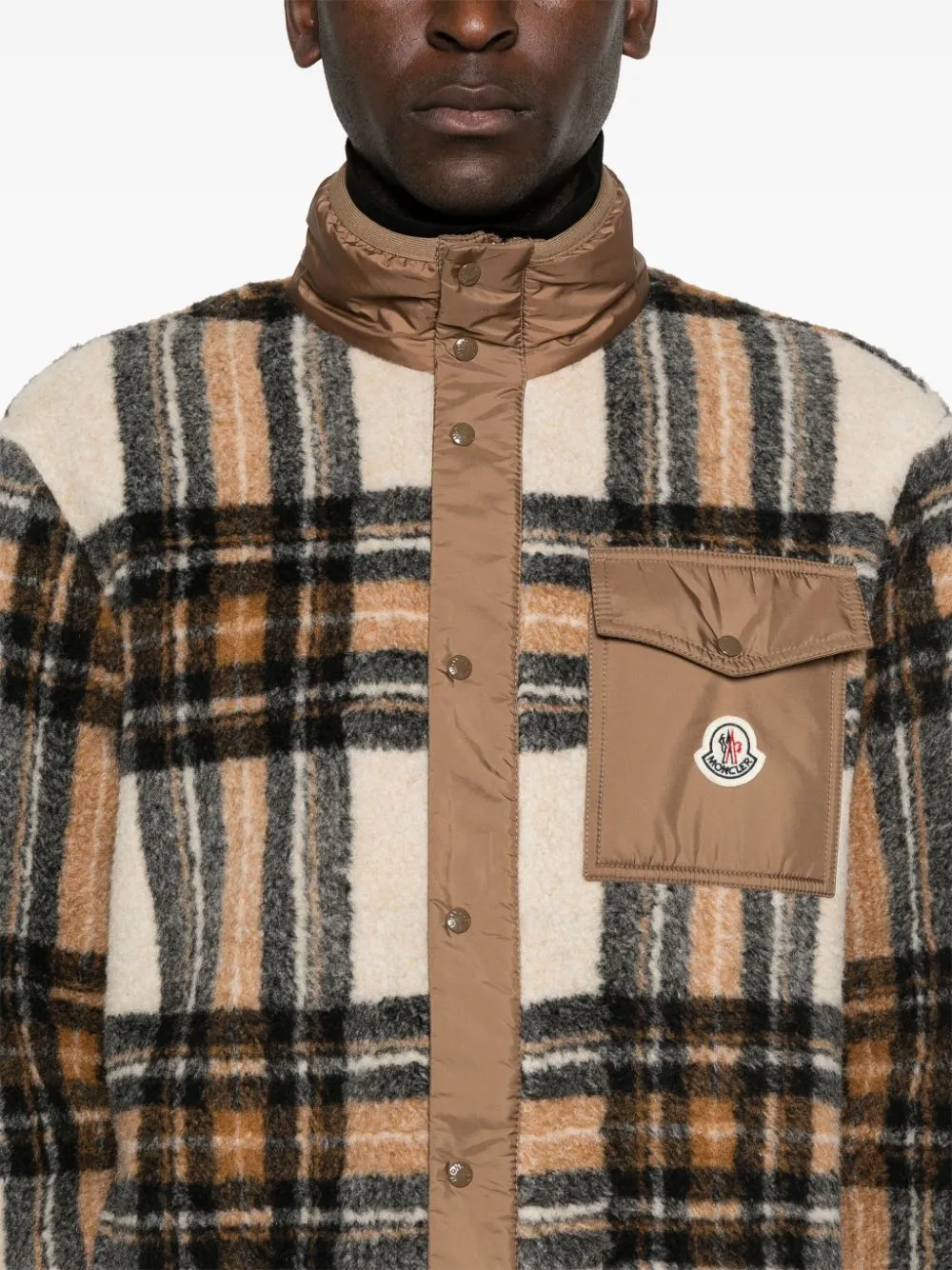 plaid-check jacket