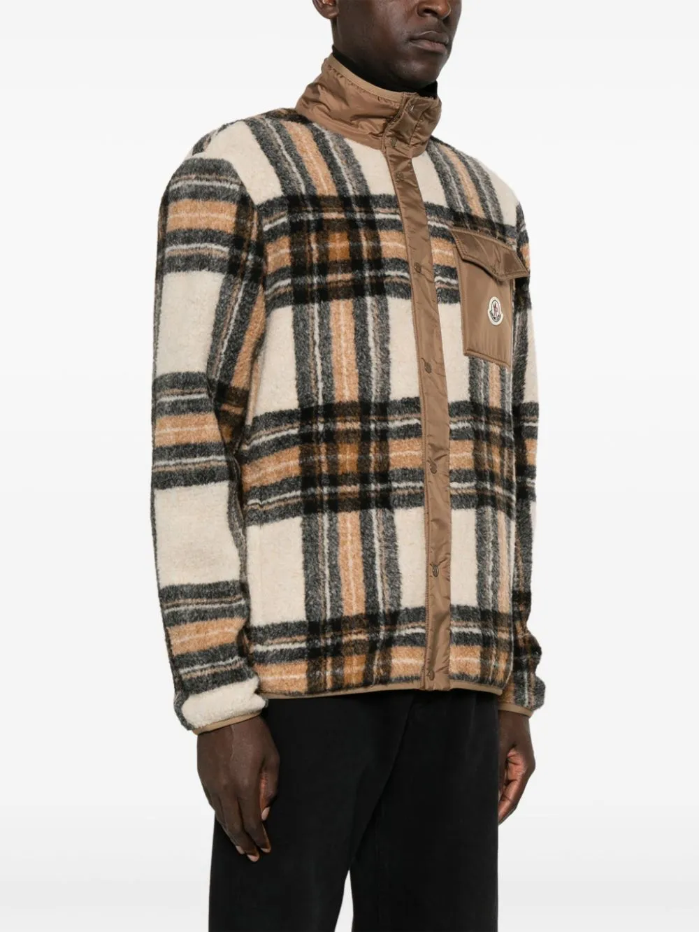plaid-check jacket