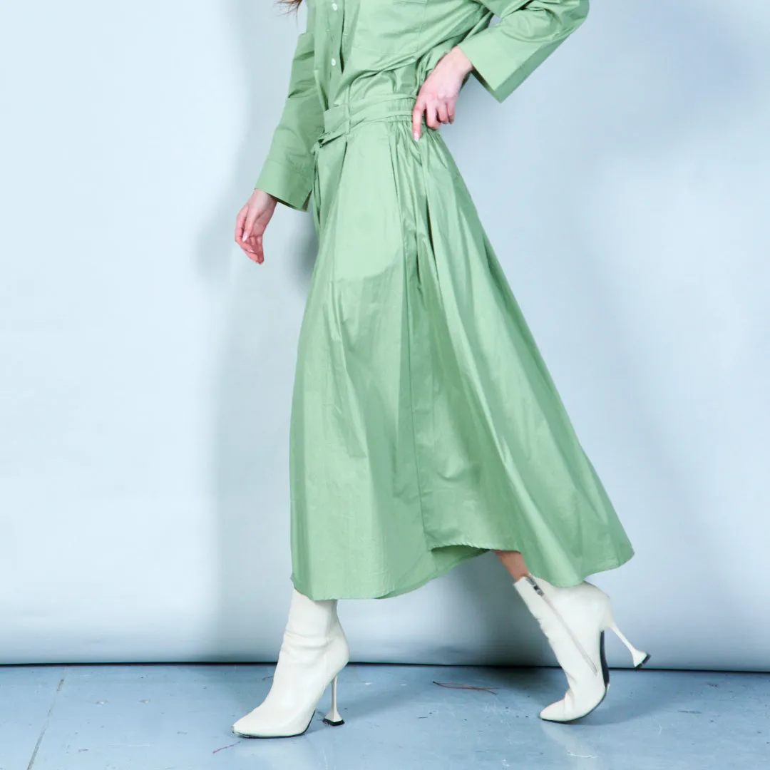 Pleated skirt with tie waist wholesale