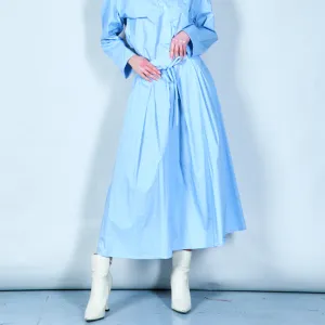 Pleated skirt with tie waist wholesale