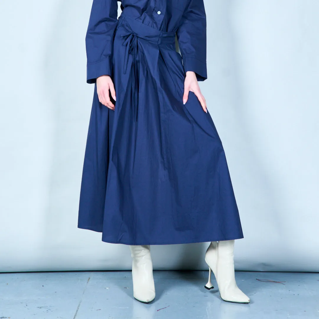 Pleated skirt with tie waist wholesale
