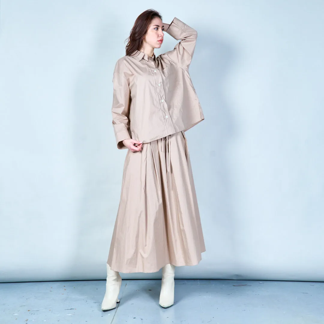Pleated skirt with tie waist wholesale