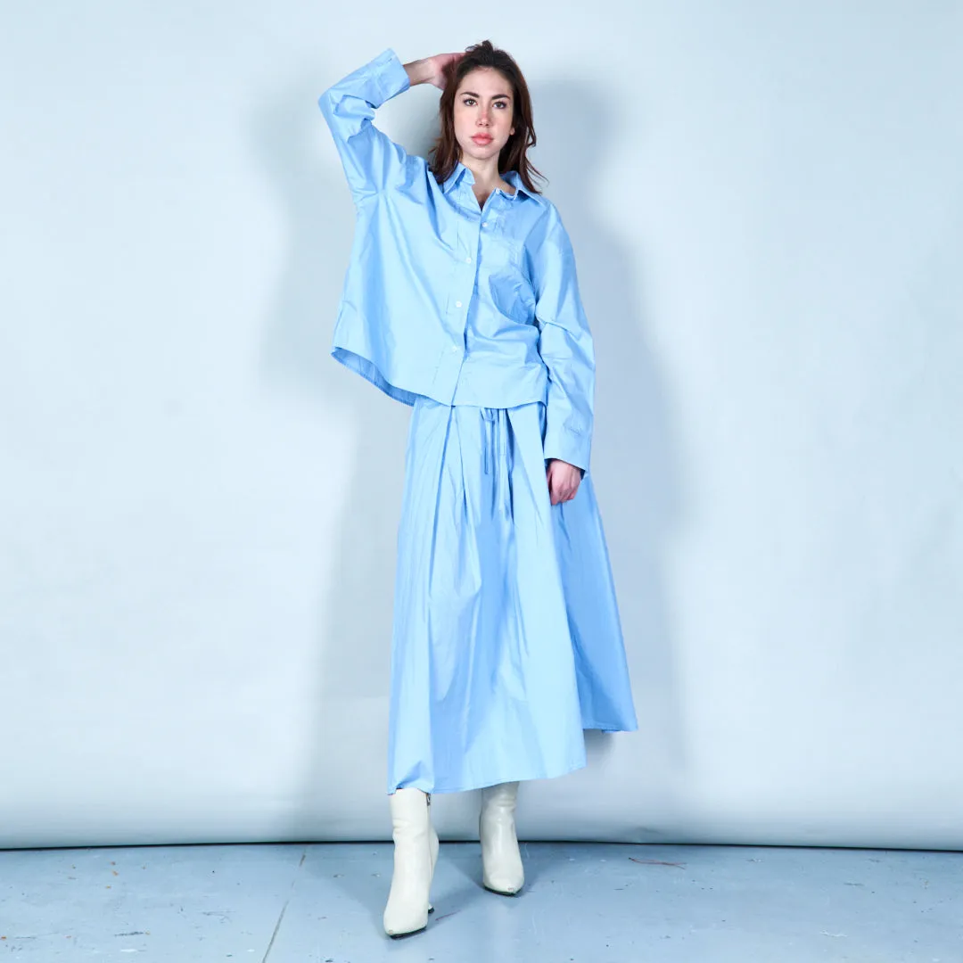 Pleated skirt with tie waist wholesale