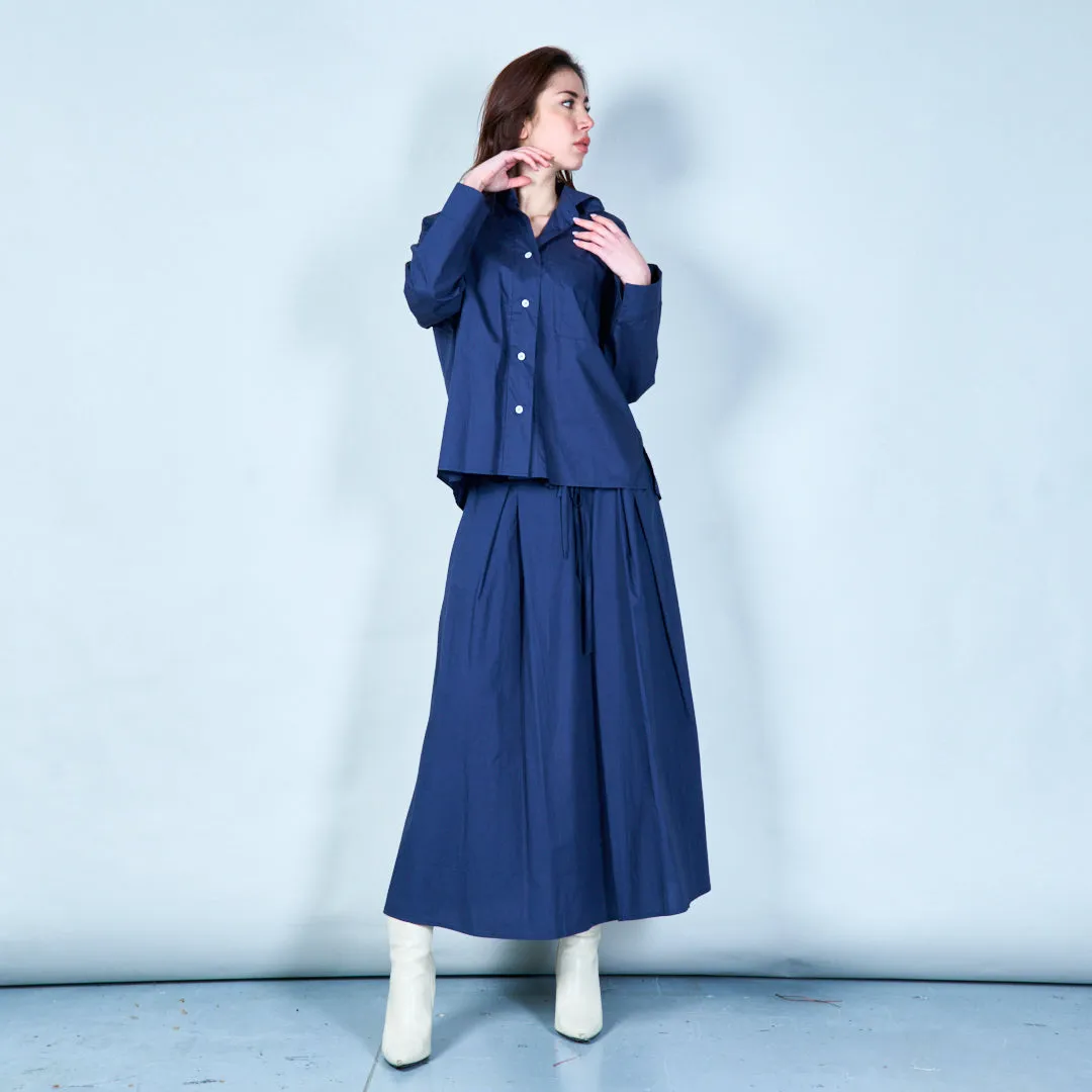 Pleated skirt with tie waist wholesale