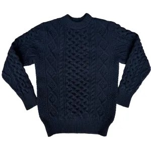 Pre Order - Steve McQueen Dark Navy Donegal Irish Wool Sweater Eta before 1/3