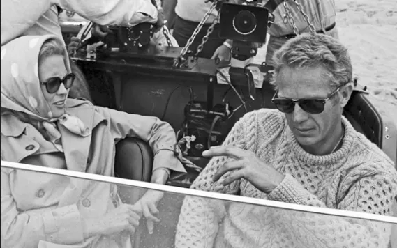 Pre Order - Steve McQueen Dark Navy Donegal Irish Wool Sweater Eta before 1/3
