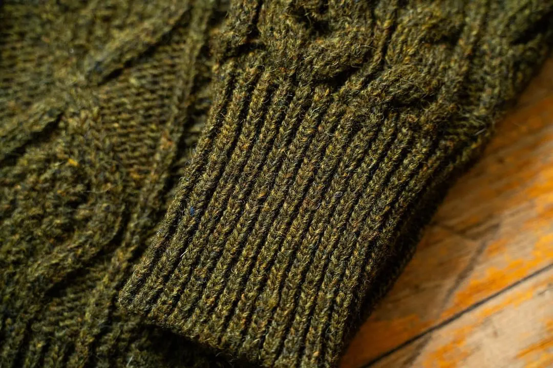 Pre Order - Steve McQueen Dark Navy Donegal Irish Wool Sweater Eta before 1/3