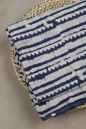 Purple with Cream Bagru Cotton Fabric