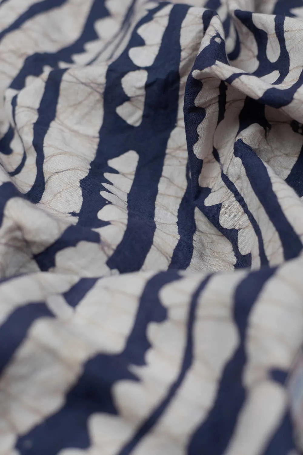 Purple with Cream Bagru Cotton Fabric