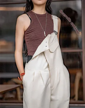 Retro Workwear Loose Straight Casual Women's Overall