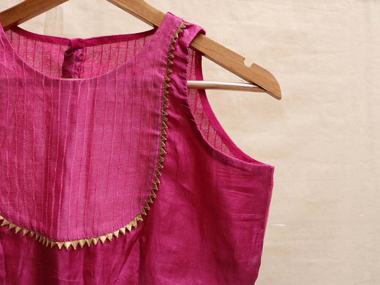 Rouge pink, soft silk blouse