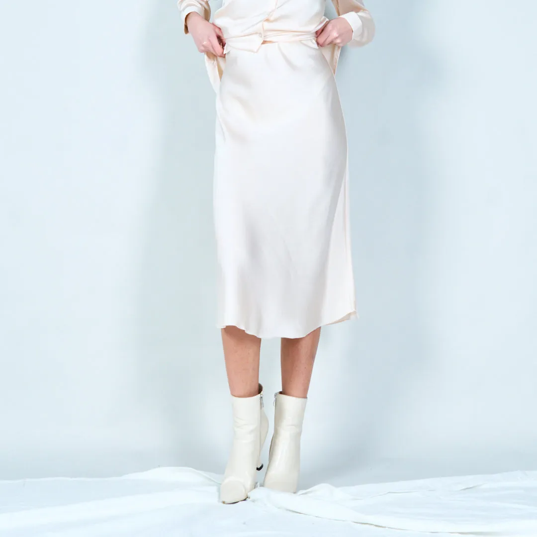 Satin midi skirt wholesale
