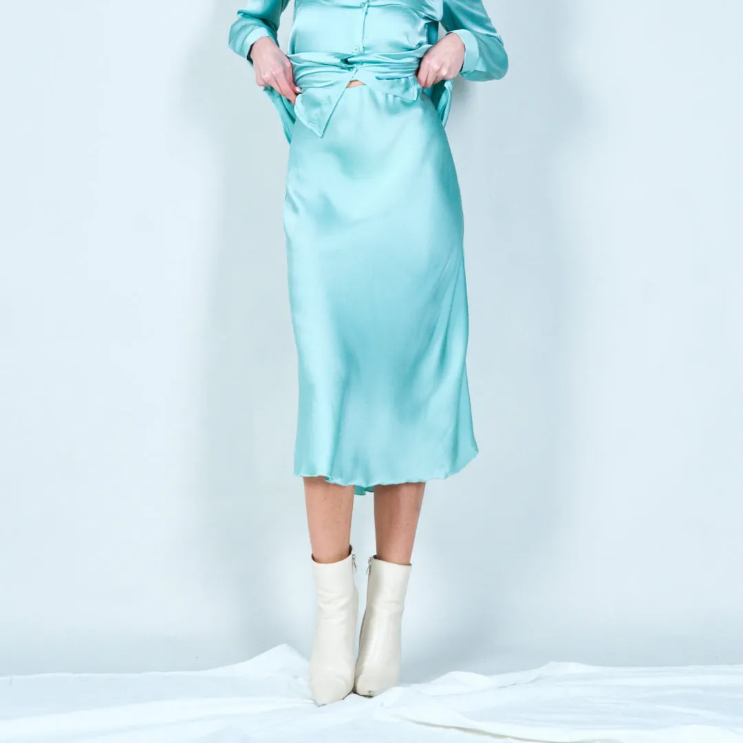 Satin midi skirt wholesale