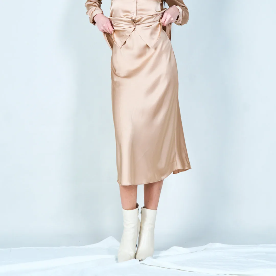Satin midi skirt wholesale