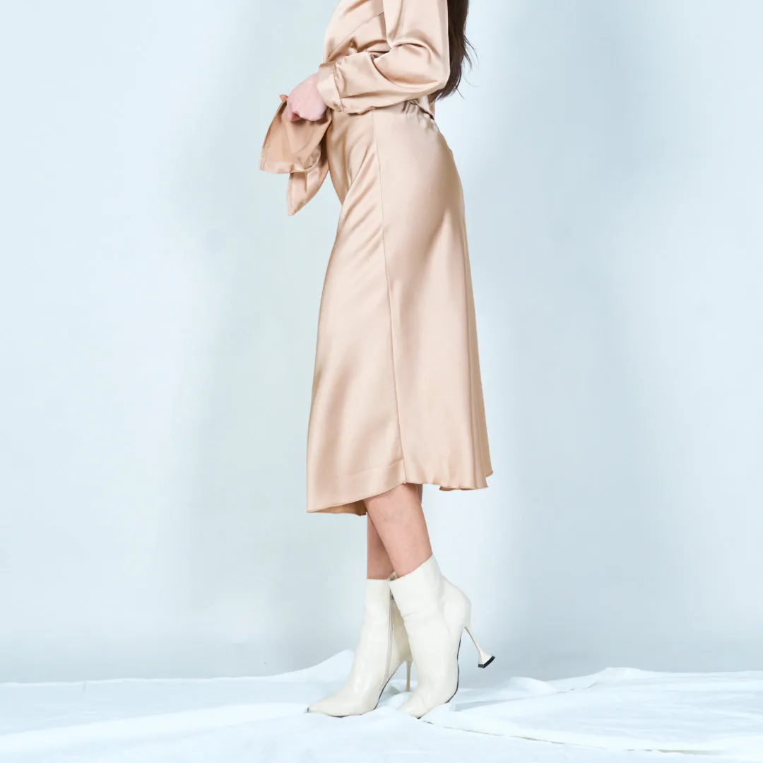 Satin midi skirt wholesale