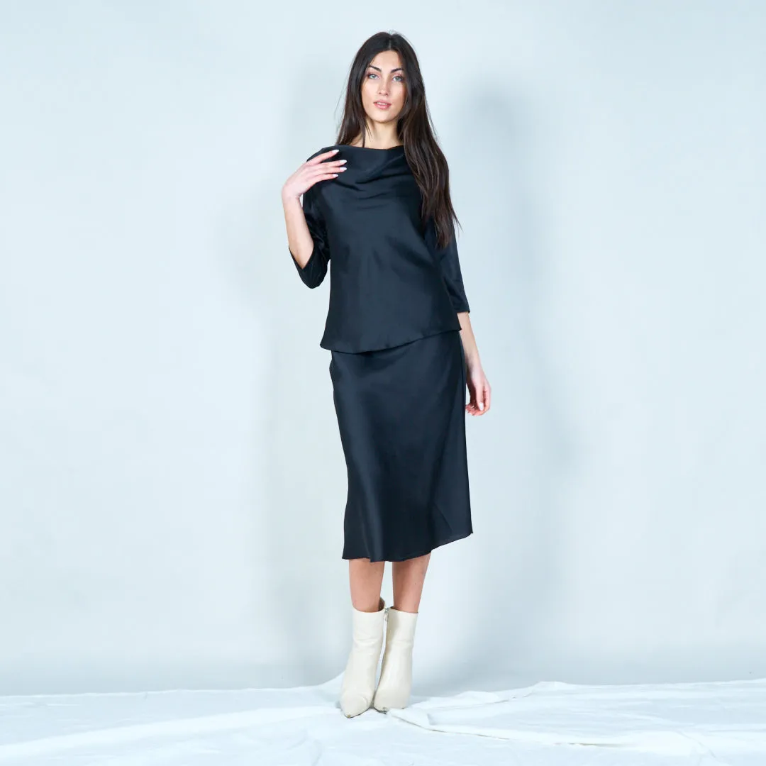 Satin midi skirt wholesale