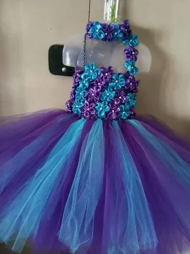 SILK ORGANZA RICH BLUE X PINK 44"  INCHES WIDE