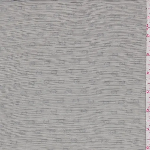 Silver Sage Dot Jacquard Crinkle Chiffon Fabric