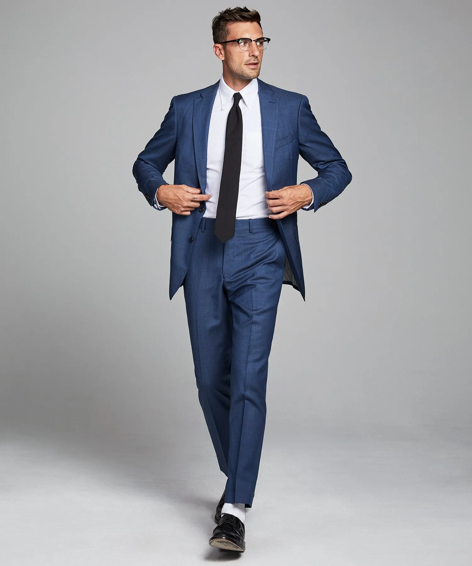 Sutton Stretch Tropical Wool Suit in Petrol Blue