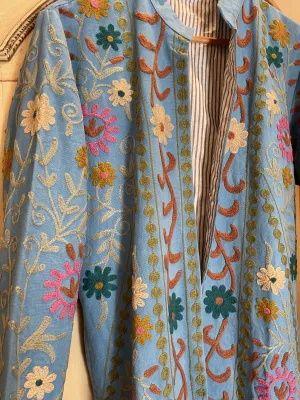Suzani Tribal Jacket Long - Moonlight Sienna