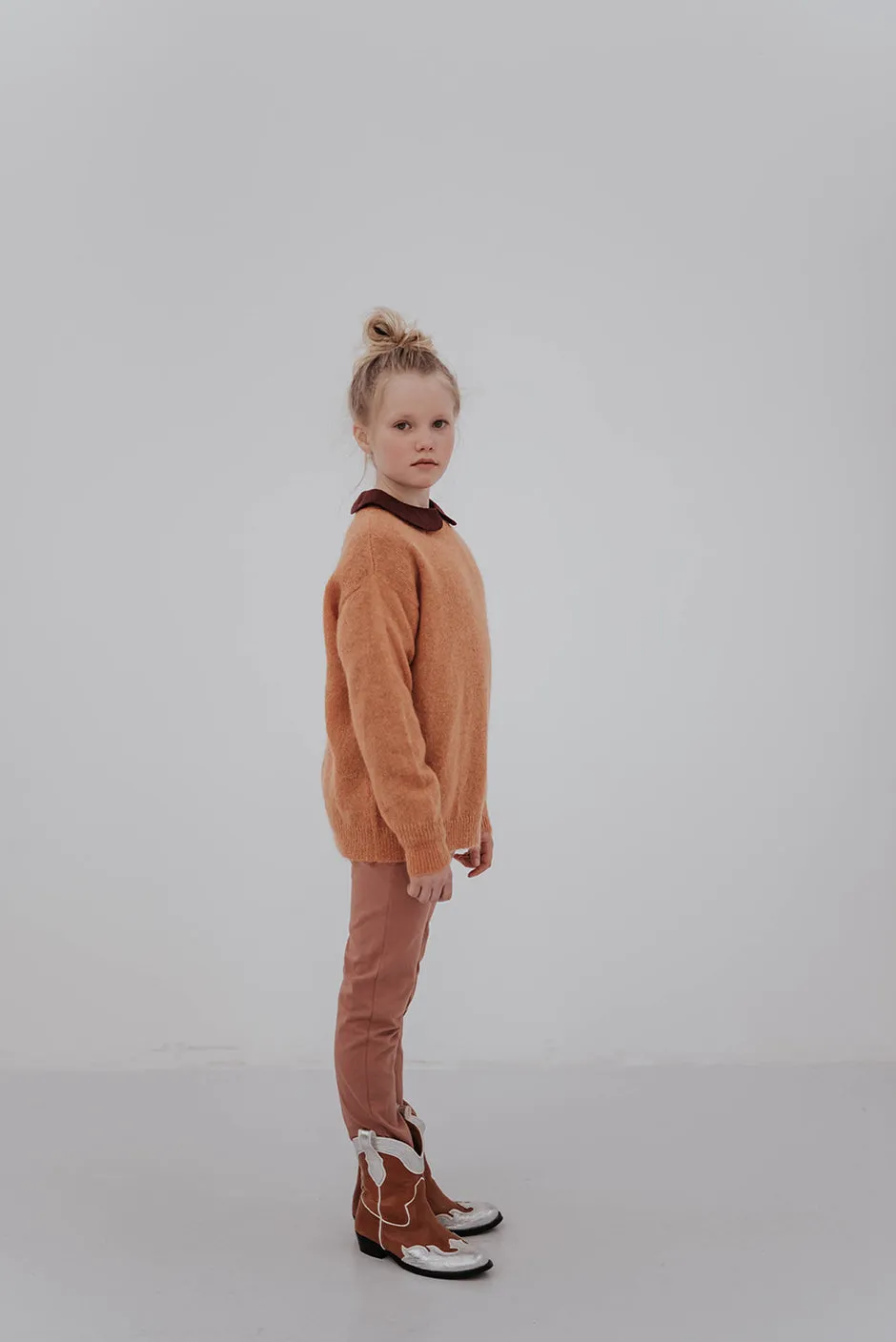 Sweater Boxy Knit Dusty Peach