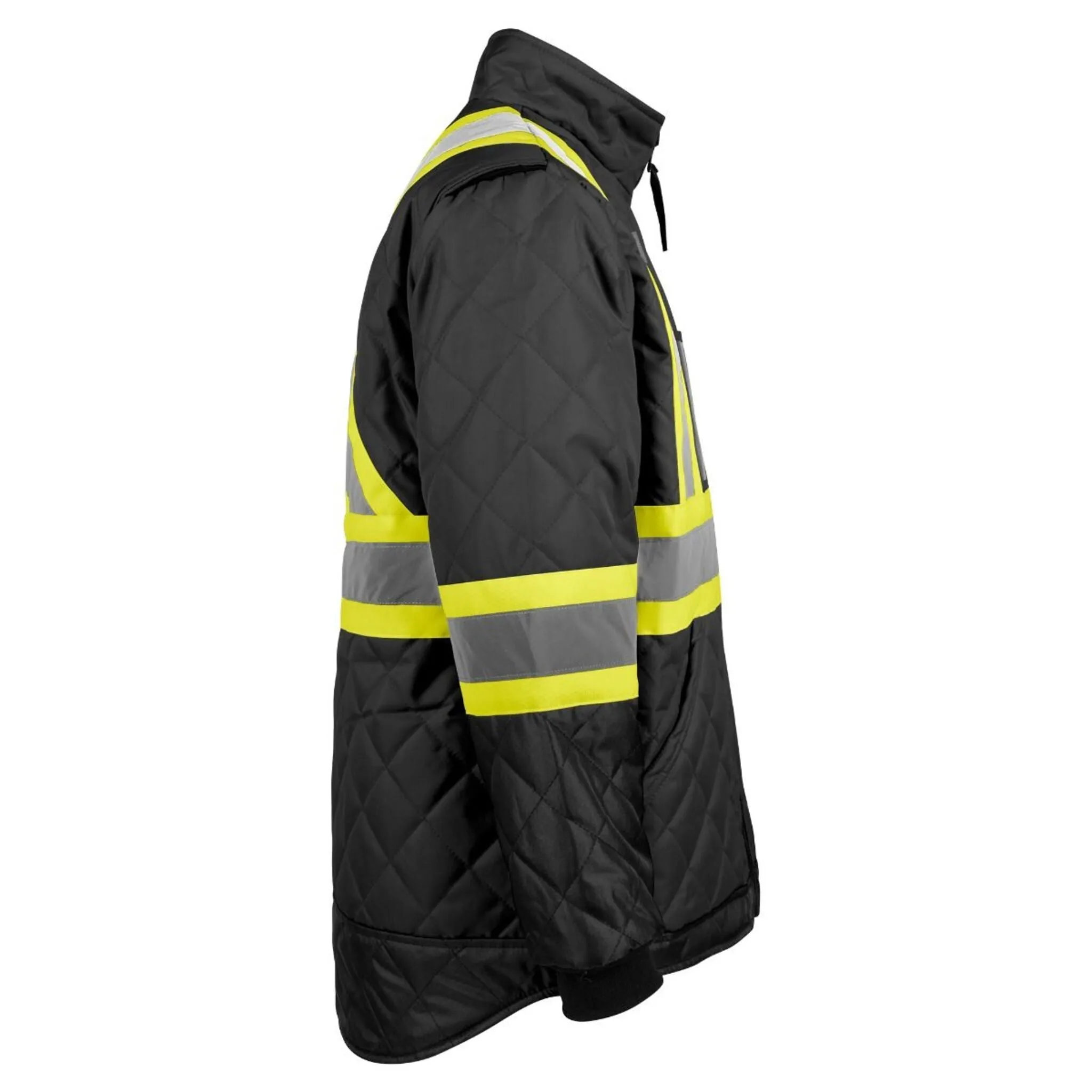 Terra Men's Hi-Vis Lined CSA Freezer Jacket with Fleece Lined Collar, Reflective Tape, Durable, Warm, 150D Oxford Polyester, ANSI/CSA Compliant | Sizes S-3XL