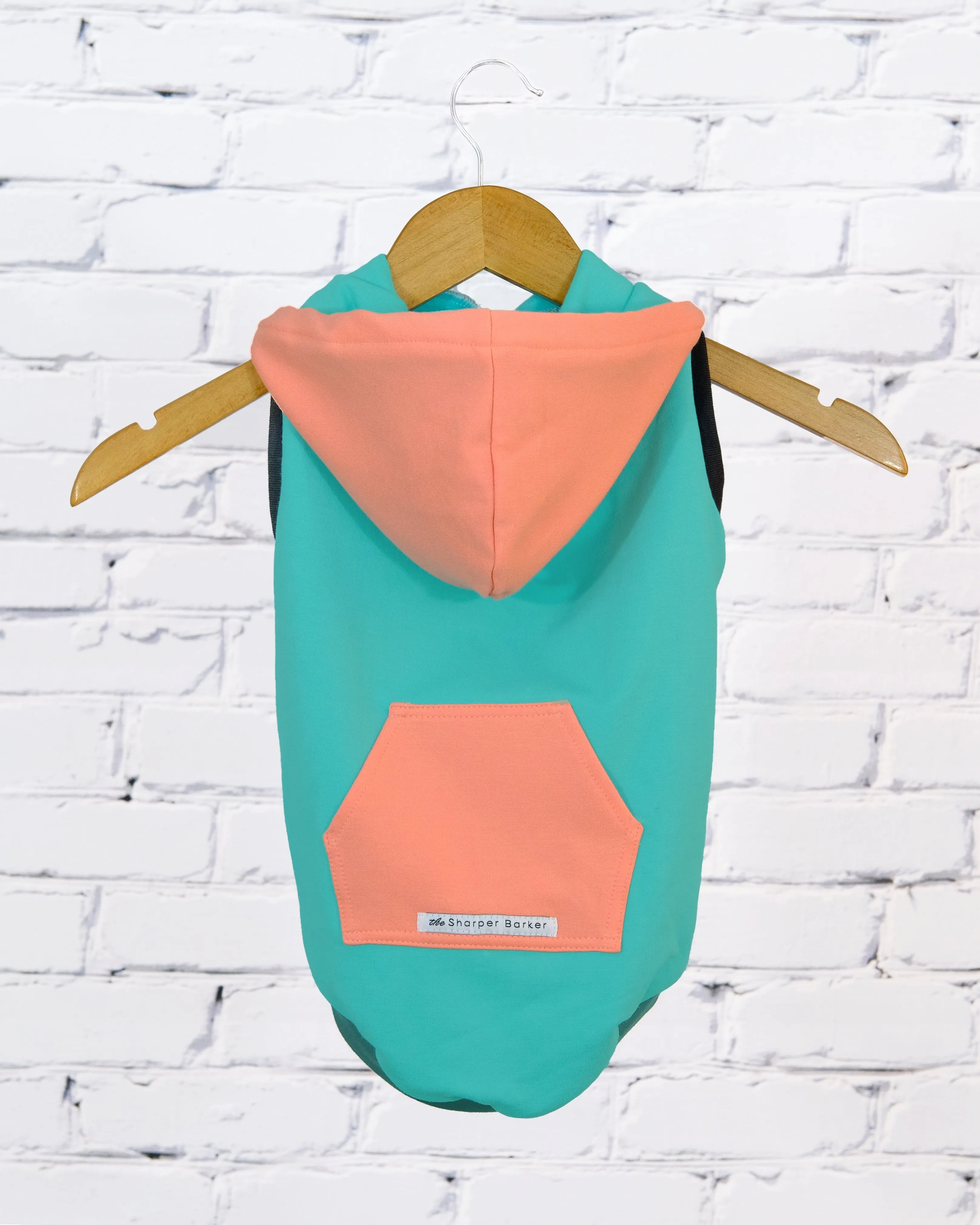 The Sharper Barker - Fleece Sleeveless Dog Luxe Hoodie - Malibu