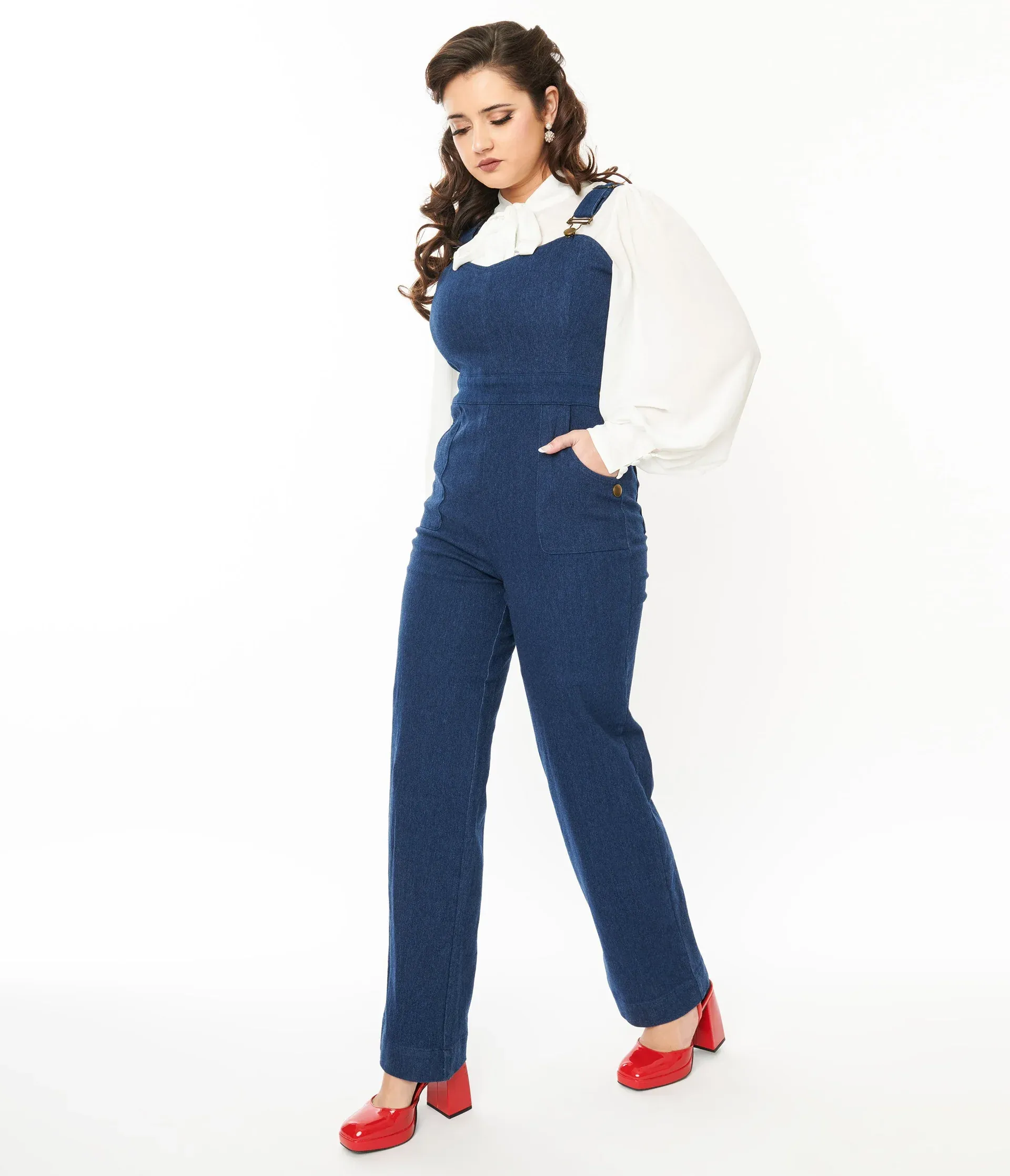 Unique Vintage Denim Wide Leg Overalls | Only XLarge & 3XLarge Left