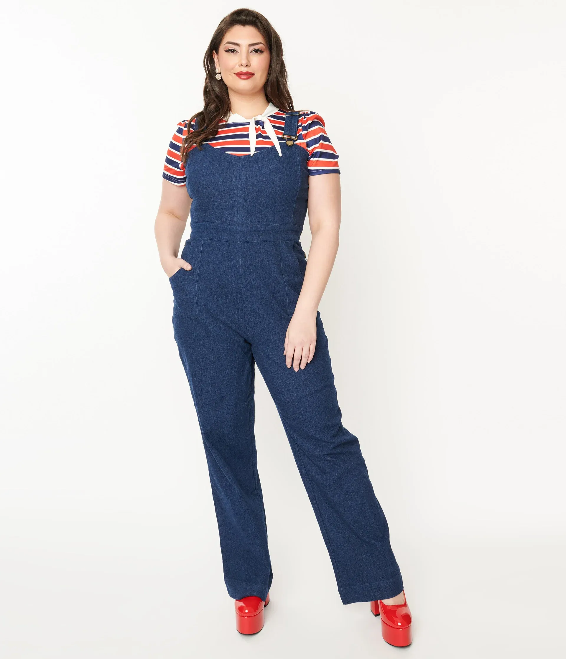 Unique Vintage Denim Wide Leg Overalls | Only XLarge & 3XLarge Left
