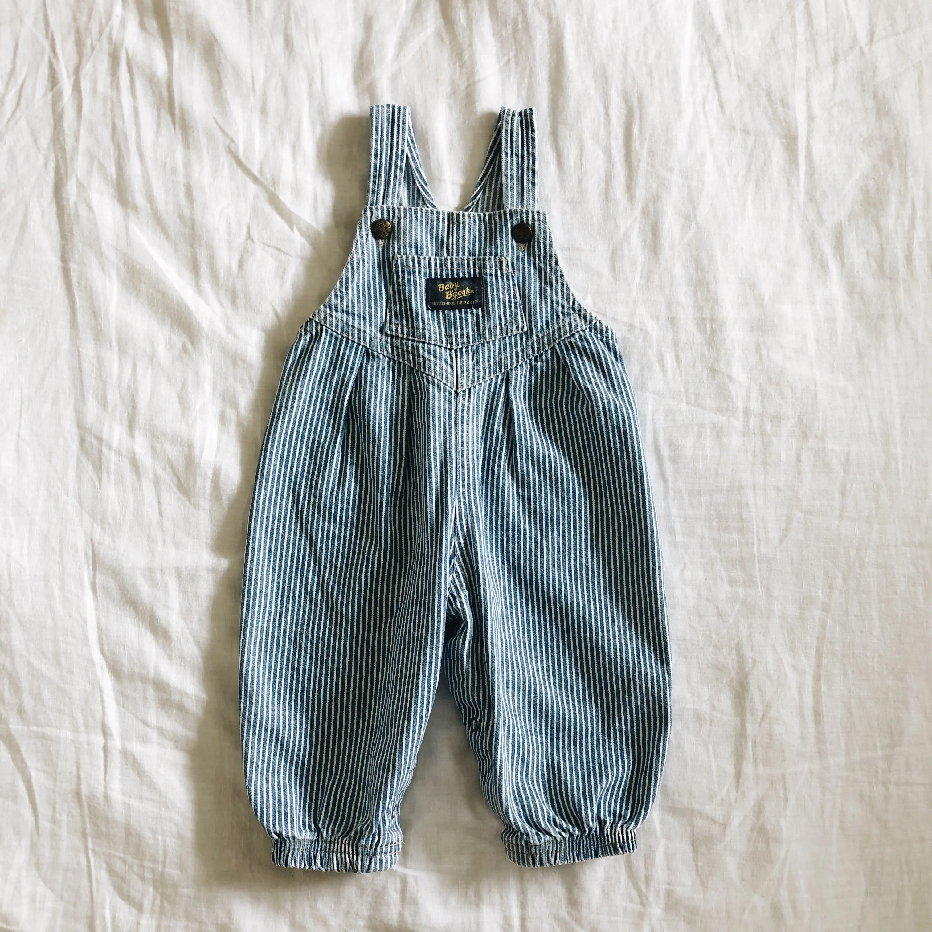 Vintage OshKosh Baby B’Gosh Striped Bubble Overalls NWOT