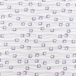 White-Purple Abstract Printed Stretch Cotton Jersey Knit Fabric