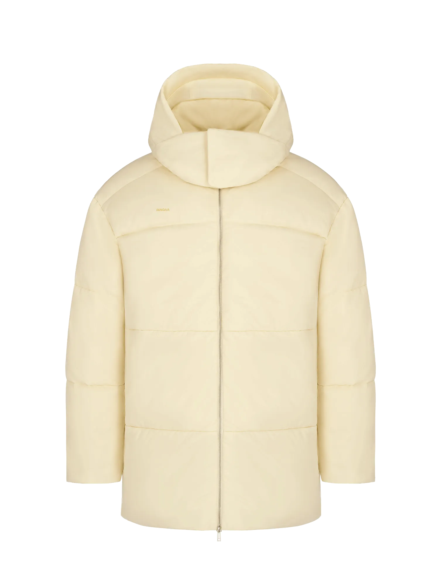Womens Flower-Warmth Recycled Nylon Long Puffer—rind yellow
