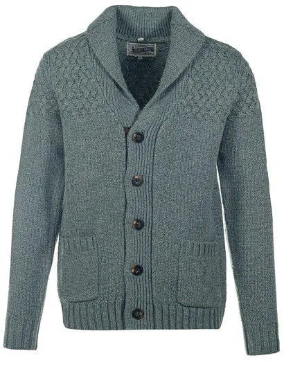 Wool Blend Basket Weave Cardigan - Sage